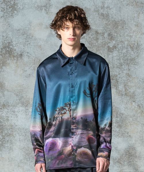 glamb（グラム）の「Hidden Valley Shirt / ヒドゥンバレーシャツ（シャツ/ブラウス・メンズ・ネイビー/ブラック・S/M/L）」の8枚目の写真