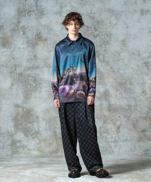 glamb（グラム）の「Hidden Valley Shirt / ヒドゥンバレーシャツ（シャツ/ブラウス・メンズ・ネイビー/ブラック・S/M/L）」の12枚目の写真