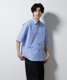 NANO universe | クレイジーストライプシャツ 半袖 1(シャツ/ブラウス)