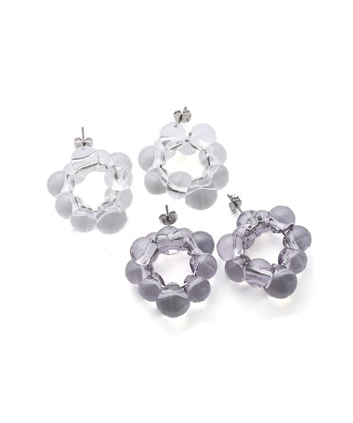 marjour（マージュール）の「CLEAR PIERCE（ピアス（両耳用）・レディース・クリア/グレー・FREE）」の7枚目の写真