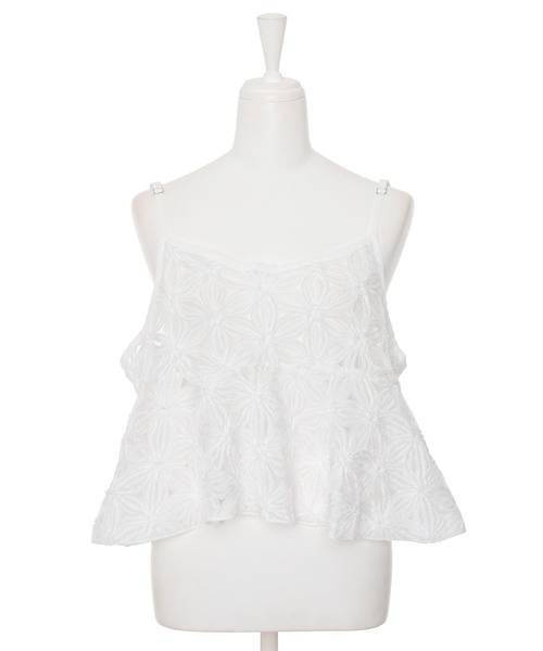 Narcissus（ナルシス）の「【Narcissus】フラワーキャミソール（キャミソール・レディース・ホワイト/ブラック・FREE）」の7枚目の写真