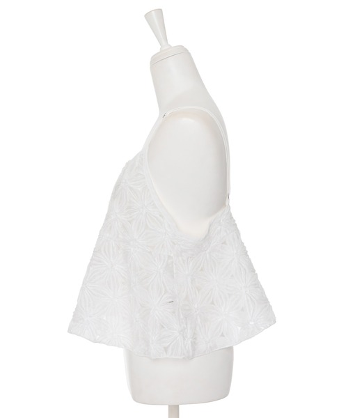 Narcissus（ナルシス）の「【Narcissus】フラワーキャミソール（キャミソール・レディース・ホワイト/ブラック・FREE）」の6枚目の写真