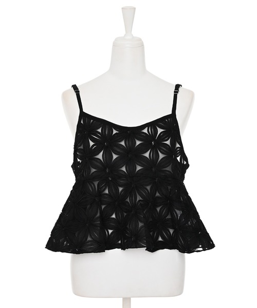 Narcissus（ナルシス）の「【Narcissus】フラワーキャミソール（キャミソール・レディース・ホワイト/ブラック・FREE）」の4枚目の写真