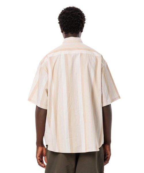 Multi Stripe Oversized Pocket S/S Shirt / オーバーサイズ