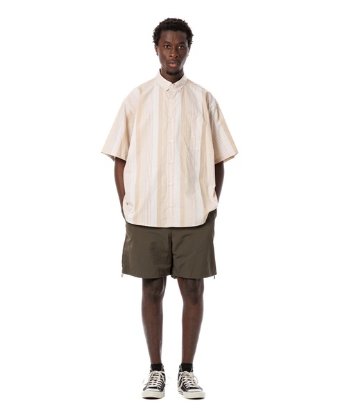 Multi Stripe Oversized Pocket S/S Shirt / オーバーサイズ