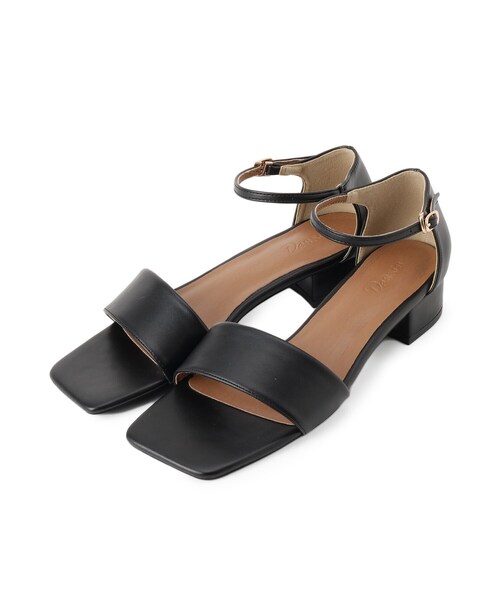 Dessin（デッサン）の「スクエアトゥストラップサンダル（サンダル・レディース・ブラウン系その他/ブラック/シルバー・45/40/35）」の10枚目の写真