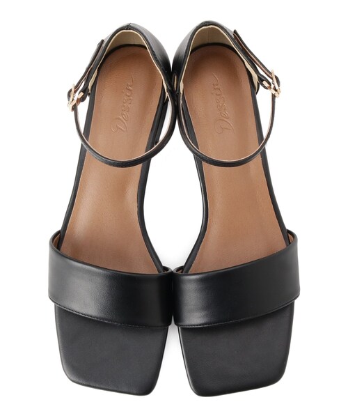 Dessin（デッサン）の「スクエアトゥストラップサンダル（サンダル・レディース・ブラウン系その他/ブラック/シルバー・45/40/35）」の6枚目の写真