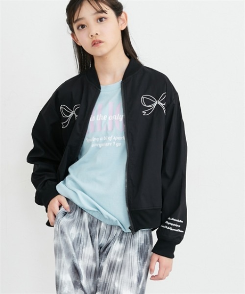 セール】林間学校に最適！MA-1風ブルゾン（女の子）（ブルゾン