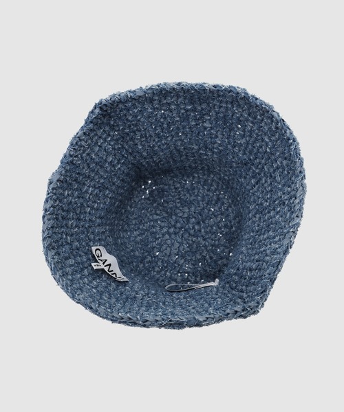 GANNI（ガニー）の「Denim Handknit Bucket Hat（ハット・レディース・インディゴブルー・ONE SIZE）」の4枚目の写真