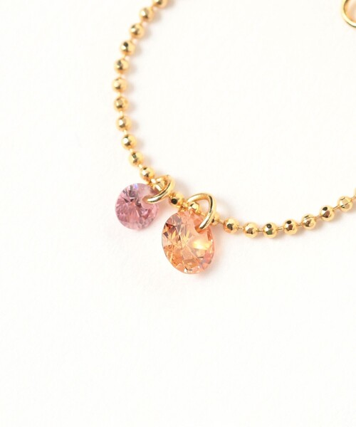 Ray BEAMS（レイビームス）の「ダブル ストーン スライド リング（リング・レディース・シルバー/ゴールド・ONE SIZE）」の8枚目の写真