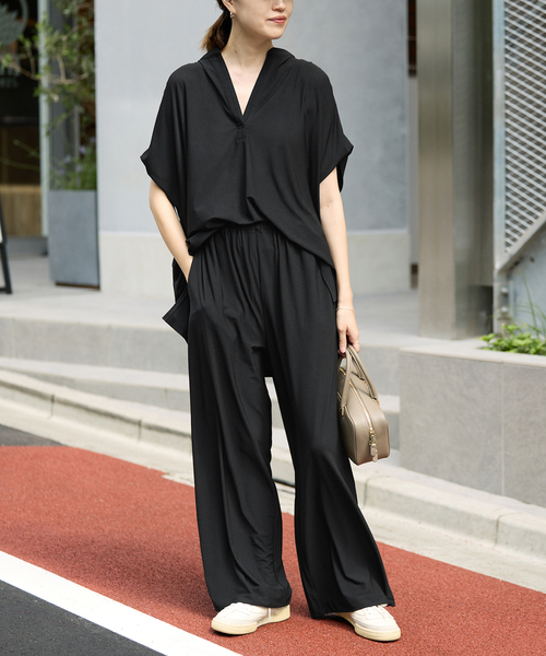 2枚セット》カットジョーゼットセットアップ（Tシャツ
