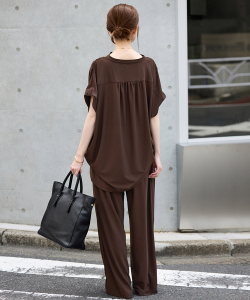 2枚セット》カットジョーゼットセットアップ（Tシャツ