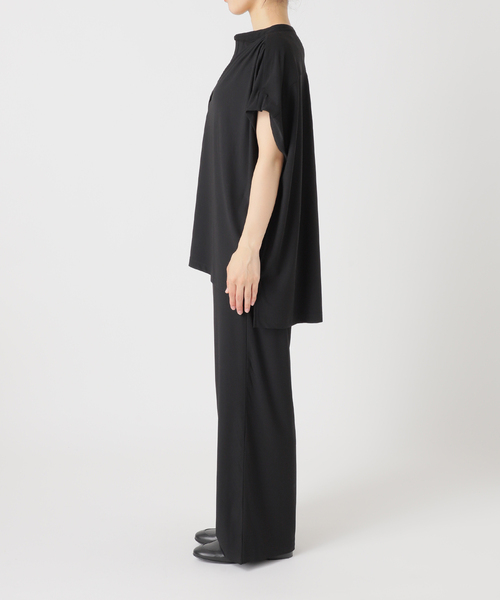 SLOBE IENA(スローブイエナ)の「《2枚セット》カットジョーゼットセットアップ(Tシャツ/カットソー・レディース・ブラウン/ブラック・36/38)」の6枚目の写真