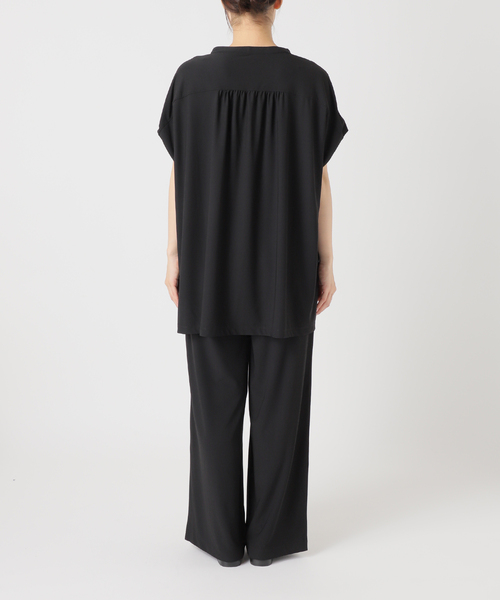 SLOBE IENA(スローブイエナ)の「《2枚セット》カットジョーゼットセットアップ(Tシャツ/カットソー・レディース・ブラウン/ブラック・36/38)」の7枚目の写真