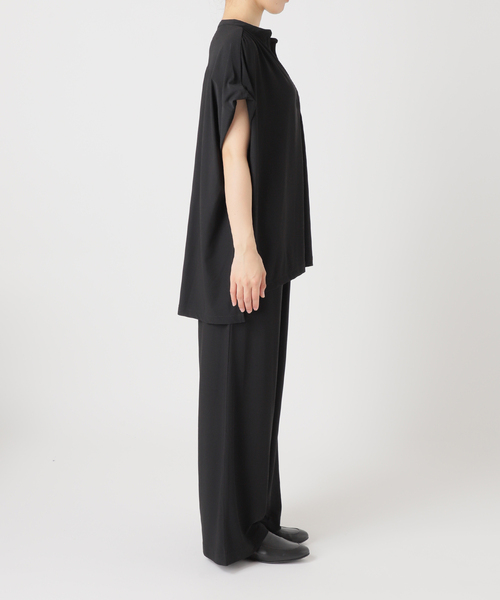 SLOBE IENA(スローブイエナ)の「《2枚セット》カットジョーゼットセットアップ(Tシャツ/カットソー・レディース・ブラウン/ブラック・36/38)」の8枚目の写真