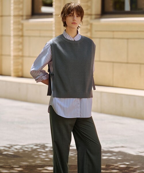 J.PRESS Ladies（J.プレス レディス）の「ニット ベスト（ベスト・レディース・ブラック系/ベージュ系/ライトグレー系・SMALL）」の4枚目の写真