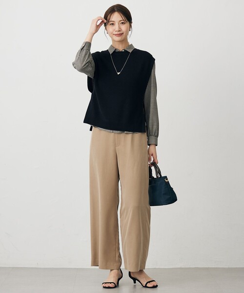 J.PRESS Ladies（J.プレス レディス）の「ニット ベスト（ベスト・レディース・ブラック系/ベージュ系/ライトグレー系・SMALL）」の6枚目の写真