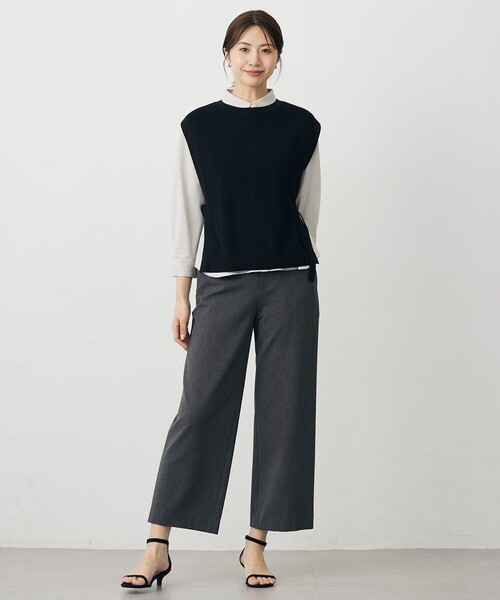 J.PRESS Ladies（J.プレス レディス）の「ニット ベスト（ベスト・レディース・ブラック系/ベージュ系/ライトグレー系・SMALL）」の7枚目の写真