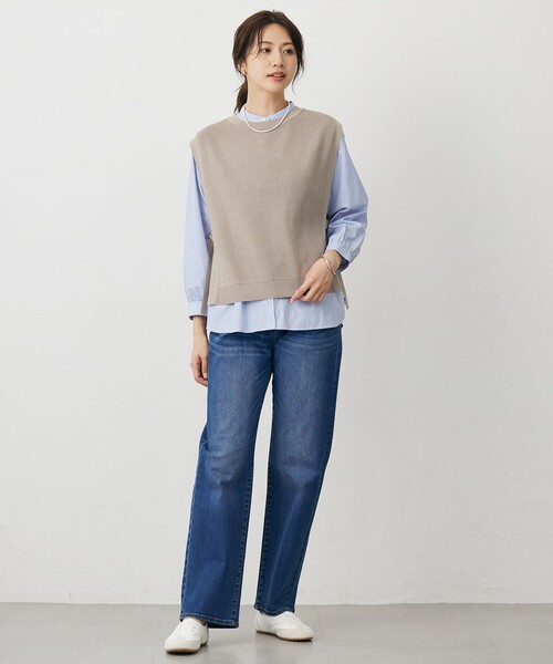 J.PRESS Ladies（J.プレス レディス）の「ニット ベスト（ベスト・レディース・ブラック系/ベージュ系/ライトグレー系・SMALL）」の11枚目の写真