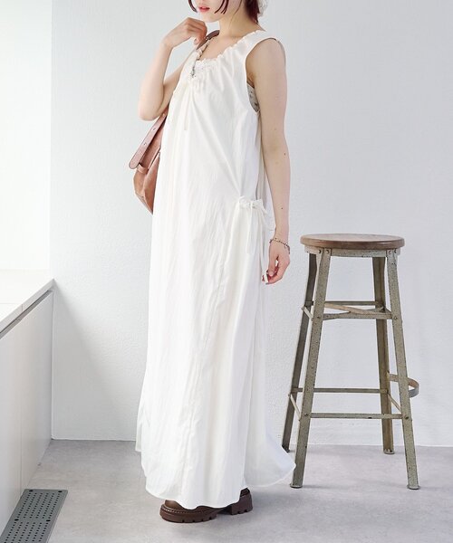 セール】【前後2WAY/3色展開】ノースリリボンワンピース