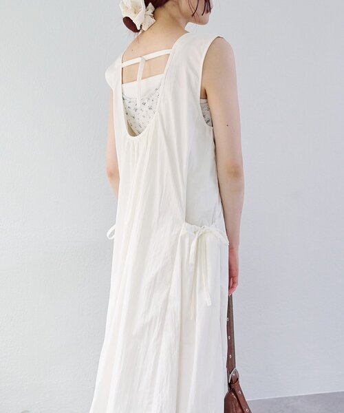 w closet（ダブルクローゼット）の「【前後2WAY/3色展開】ノースリリボンワンピース（ワンピース・レディース・イエロー/オフホワイト/ブラック・FREE）」の18枚目の写真