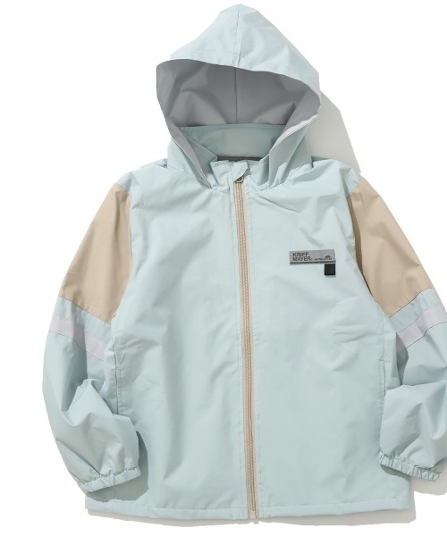 KRIFF MAYER Kid's Collection(クリフメイヤーキッズコレクション)の「【撥水・耐風・フードがしまえる】切替撥水ジャケット(ナイロンジャケット・キッズ・カーキ/ベージュ/ネイビー/サックスブルー・170/150/140/130/120/160)」の4枚目の写真