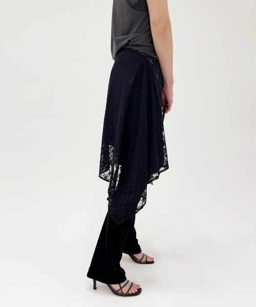 EDIT. FOR LULU（エディットフォールル）の「【Anggae/アンゲ】LAYERED LACE SKIRT（スカート・レディース・ネイビー/ブラック・SMALL）」の7枚目の写真