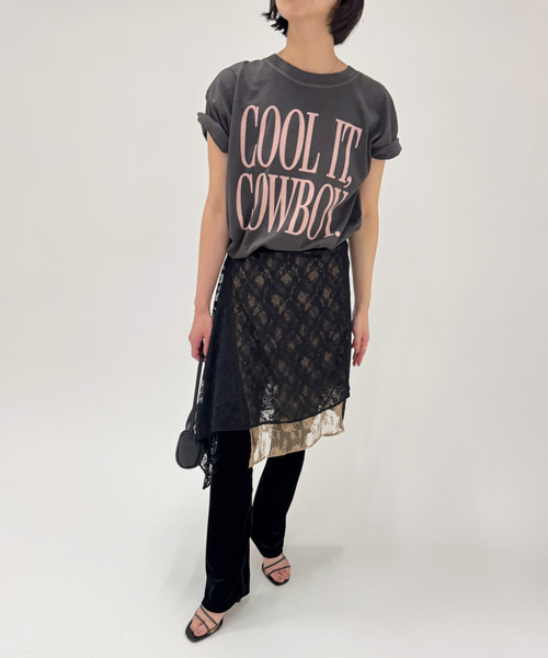 EDIT. FOR LULU（エディットフォールル）の「【Anggae/アンゲ】LAYERED LACE SKIRT（スカート・レディース・ネイビー/ブラック・SMALL）」の8枚目の写真