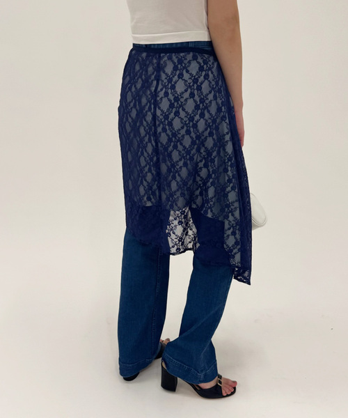 EDIT. FOR LULU（エディットフォールル）の「【Anggae/アンゲ】LAYERED LACE SKIRT（スカート・レディース・ネイビー/ブラック・SMALL）」の14枚目の写真