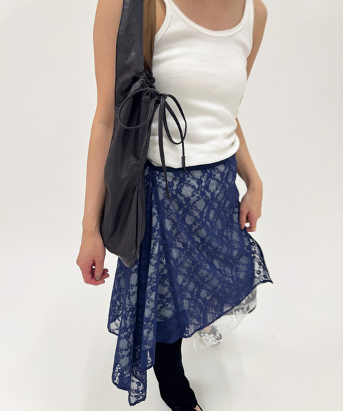 EDIT. FOR LULU（エディットフォールル）の「【Anggae/アンゲ】LAYERED LACE SKIRT（スカート・レディース・ネイビー/ブラック・SMALL）」の16枚目の写真