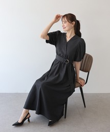 大きいサイズ◎DVF シルクシフォンフレア カシュクールワンピース 8 紺 花柄 ザラ 花柄 シフォン カシュクール マキシ丈 フレア ワンピース