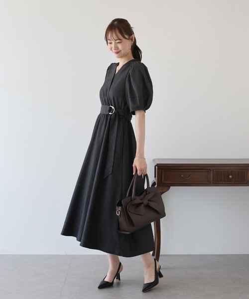 BLUEEAST(ブルーイースト)の「デニムライクカシュクールワンピース(ワンピース・レディース・ネイビー/ブラック・MEDIUM)」の14枚目の写真