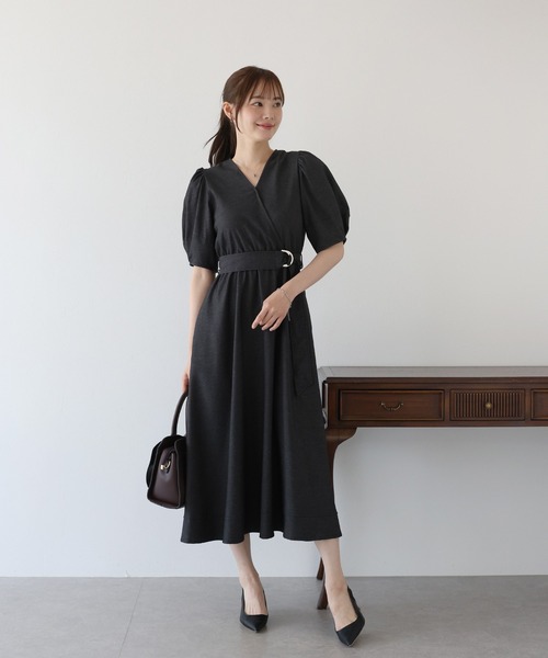 BLUEEAST(ブルーイースト)の「デニムライクカシュクールワンピース(ワンピース・レディース・ネイビー/ブラック・MEDIUM)」の15枚目の写真