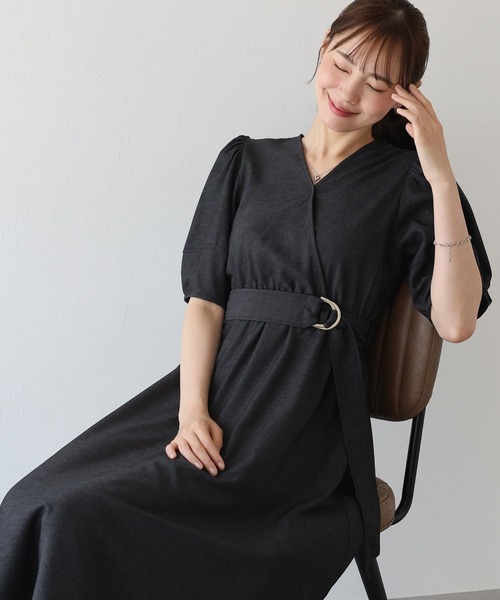 BLUEEAST(ブルーイースト)の「デニムライクカシュクールワンピース(ワンピース・レディース・ネイビー/ブラック・MEDIUM)」の17枚目の写真