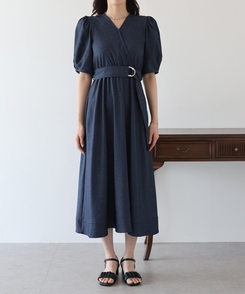 BLUEEAST(ブルーイースト)の「デニムライクカシュクールワンピース(ワンピース・レディース・ネイビー/ブラック・MEDIUM)」の19枚目の写真