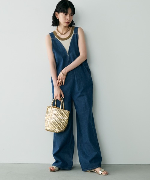 フロントZIPサロペット（サロペット/オーバーオール）｜Shelly island