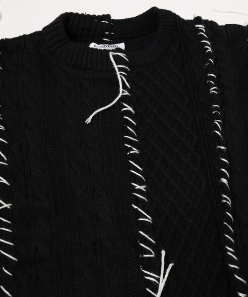 DISCOVERED（ディスカバード）の「Nordic Collage Sweater（ニット/セーター・メンズ・ブラック・FREE）」の3枚目の写真