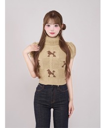 ダーリッチ ニットトップス 半袖 Dモチーフショートニットトップス – Darich (ダーリッチ)