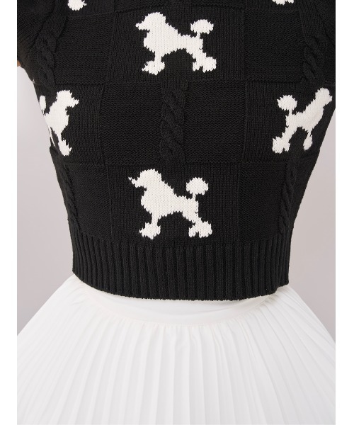 Darich プードルシルエットニットトップス BLK ダーリッチ Darich プードルシルエットニットトップス
