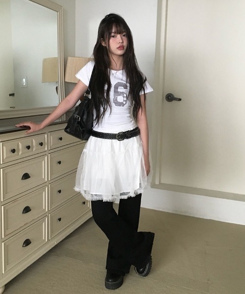 anyonemore(エニワンモア)の「86ナンバーレタリングスリム半袖Tシャツ(Tシャツ/カットソー・レディース・ネイビー/ホワイト/ブラック・FREE)」の16枚目の写真