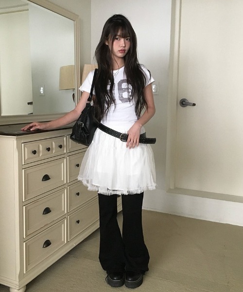 anyonemore(エニワンモア)の「86ナンバーレタリングスリム半袖Tシャツ(Tシャツ/カットソー・レディース・ネイビー/ホワイト/ブラック・FREE)」の17枚目の写真