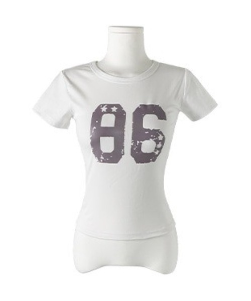 anyonemore(エニワンモア)の「86ナンバーレタリングスリム半袖Tシャツ(Tシャツ/カットソー・レディース・ネイビー/ホワイト/ブラック・FREE)」の21枚目の写真
