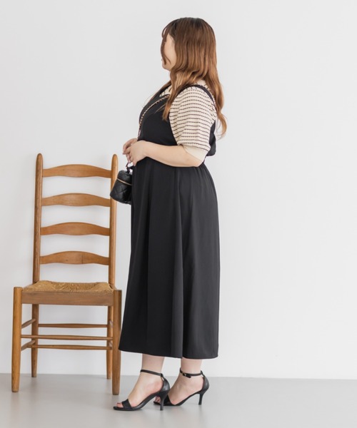 CLETTE(クレット)の「ハートネックジャンスカワンピース(ワンピース・レディース・ブラック/ベージュ/グレー・LL/3L/4L)」の21枚目の写真