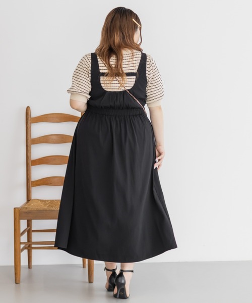 CLETTE(クレット)の「ハートネックジャンスカワンピース(ワンピース・レディース・ブラック/ベージュ/グレー・LL/3L/4L)」の22枚目の写真