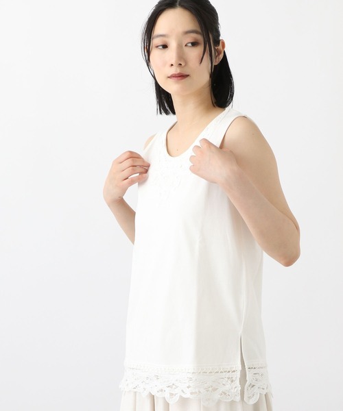studio CLIP（スタディオクリップ）の「《natural by clip》バテンレースタンク（タンクトップ・レディース・ホワイト/ブラック・LARGE/MEDIUM）」の9枚目の写真
