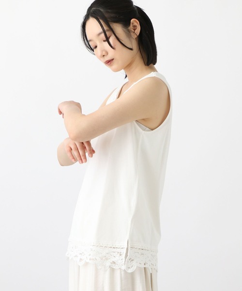 studio CLIP（スタディオクリップ）の「《natural by clip》バテンレースタンク（タンクトップ・レディース・ホワイト/ブラック・LARGE/MEDIUM）」の10枚目の写真