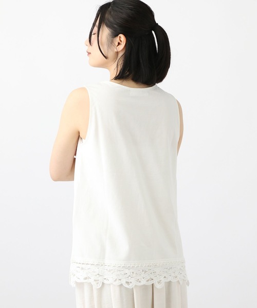 studio CLIP（スタディオクリップ）の「《natural by clip》バテンレースタンク（タンクトップ・レディース・ホワイト/ブラック・LARGE/MEDIUM）」の11枚目の写真