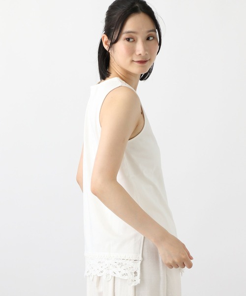 studio CLIP（スタディオクリップ）の「《natural by clip》バテンレースタンク（タンクトップ・レディース・ホワイト/ブラック・LARGE/MEDIUM）」の19枚目の写真