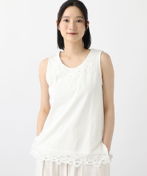 studio CLIP（スタディオクリップ）の「《natural by clip》バテンレースタンク（タンクトップ・レディース・ホワイト/ブラック・LARGE/MEDIUM）」の20枚目の写真