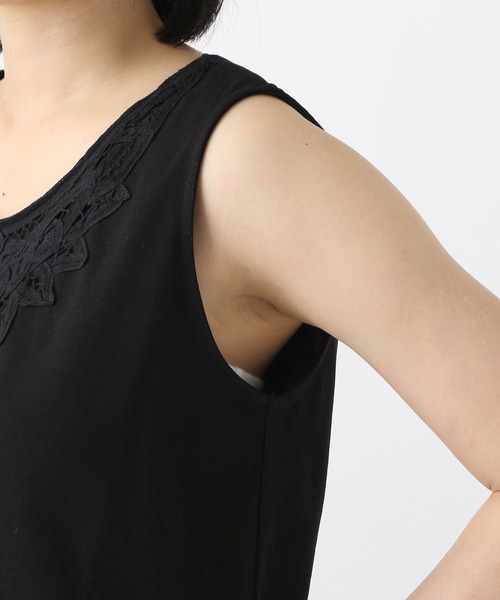 studio CLIP（スタディオクリップ）の「《natural by clip》バテンレースタンク（タンクトップ・レディース・ホワイト/ブラック・LARGE/MEDIUM）」の3枚目の写真